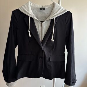 BDG Black Blazer with Gray Hoodie